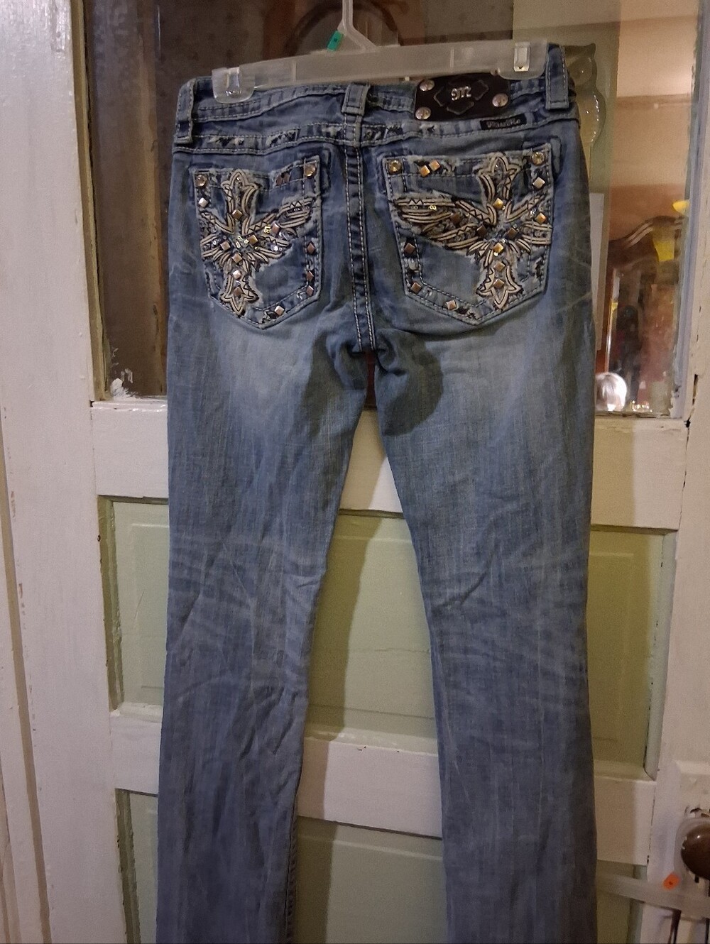 Miss Me Light Blue Embellished Skinny Jeans